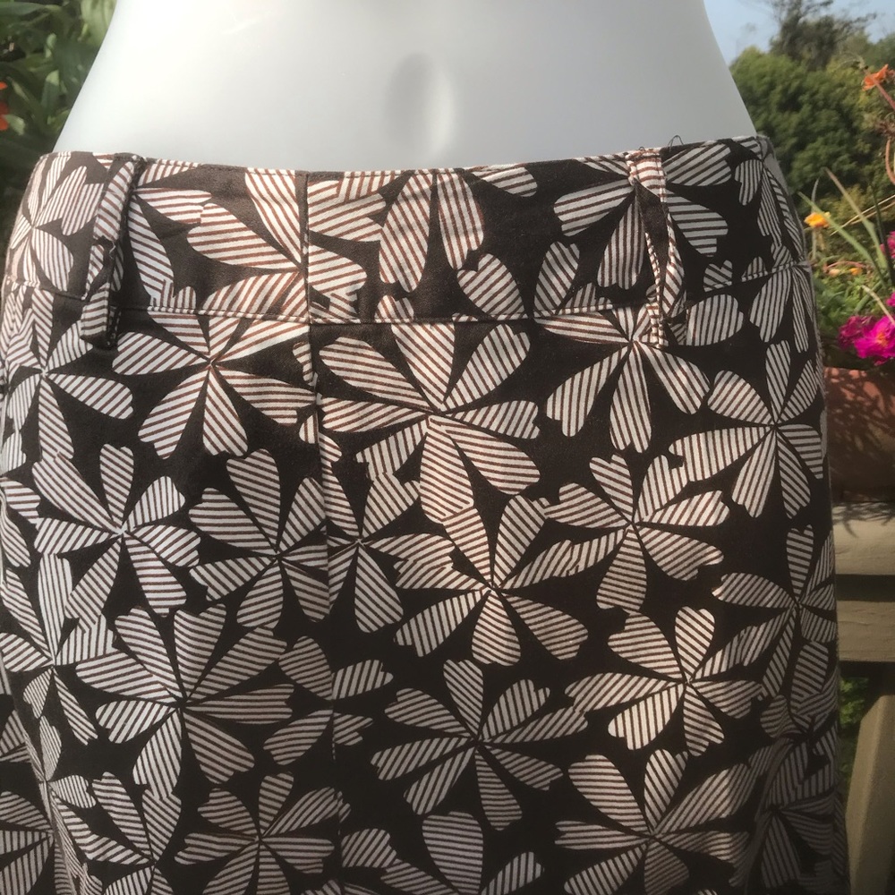NWOT Willi Smith - Lovely Brown/cream abstract pattern midi skirt, Size:… - Picture 3 of 6
